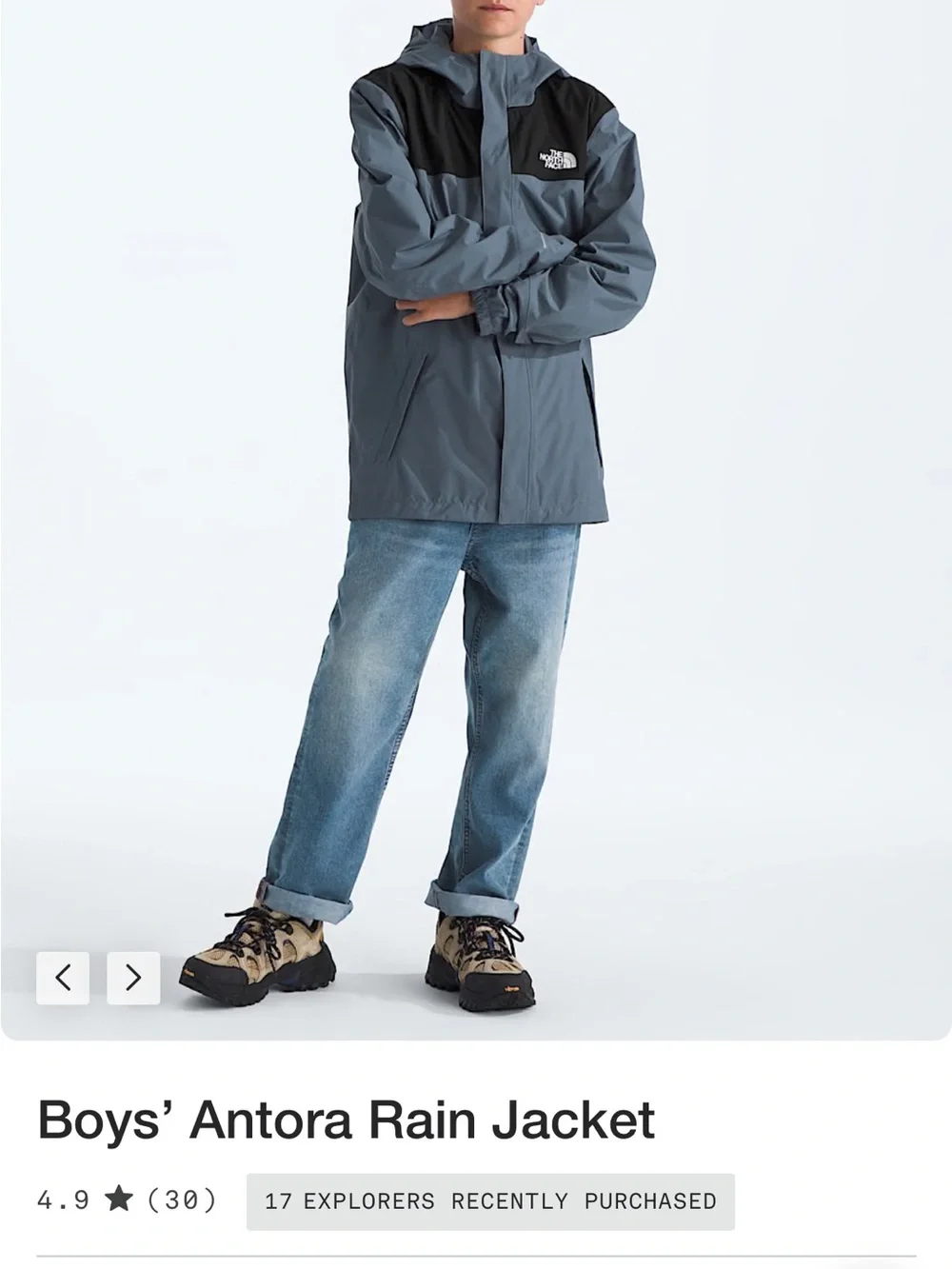 The North Face lightweight waterproof